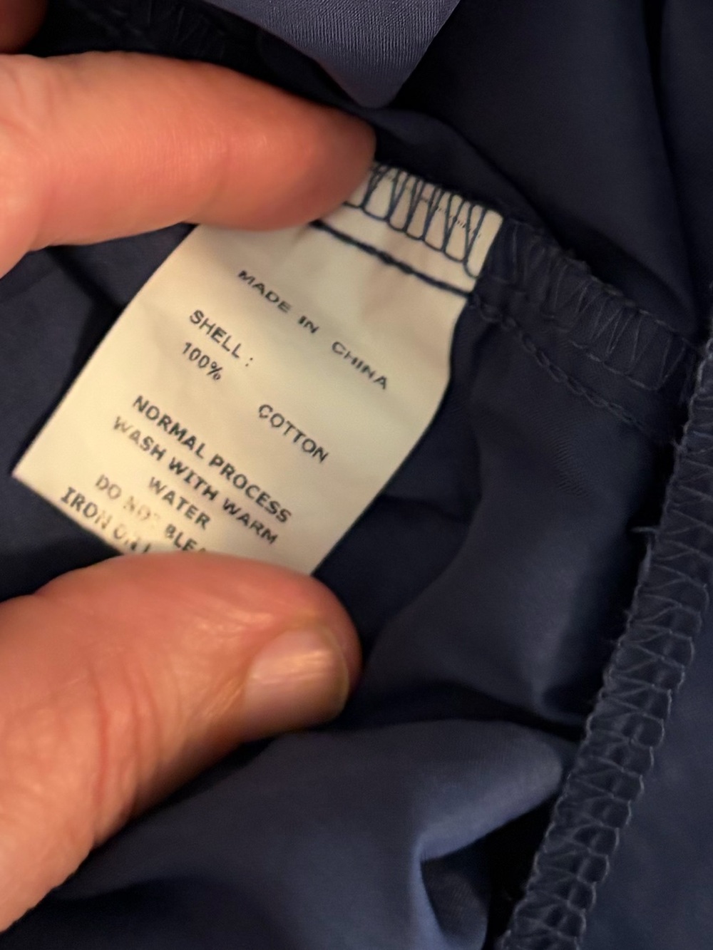 Simplee Apparel Navy Eyelet Ruffle-Neck Button-Front Blouse - Picture 7 of 7